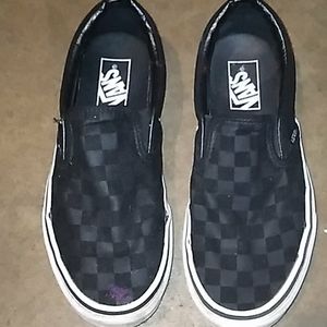 Vans checkered shoes slip on